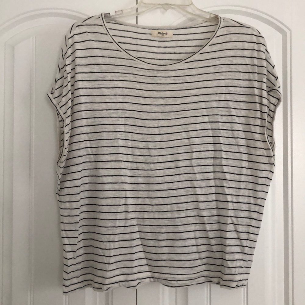 Linen stripe top